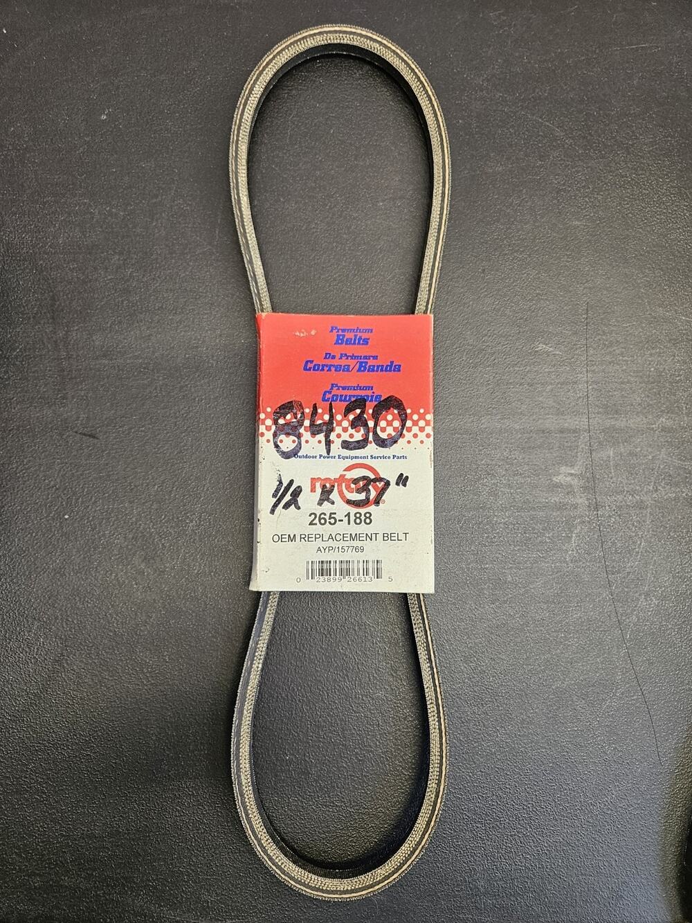 Rotary 265-188 Deck Drive Belt AYP 157769 Replacement 1/2" x 84" Lawn Mower Belt